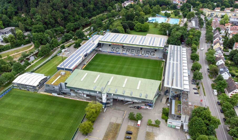 2JKAKRC Dreisamstadion Stadium, home of SC Freiburg professional soccer (football) team, Freiburg, Germany