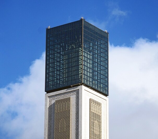 Algeria,Grand,Mosque,In,A,Cloudy,Day Algeria Grand Mosque in a cloudy day