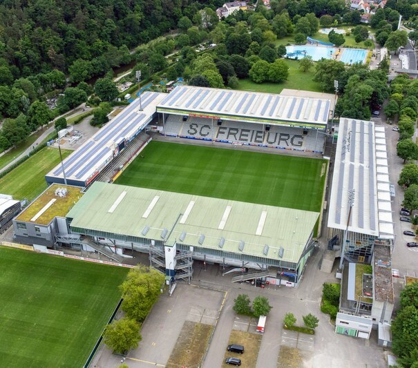 2JKAKRC Dreisamstadion Stadium, home of SC Freiburg professional soccer (football) team, Freiburg, Germany